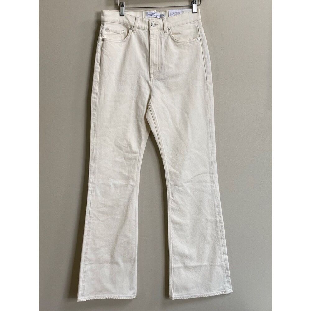 & Other Stories White Wash High Waist Flare Leg Jeans Size 29